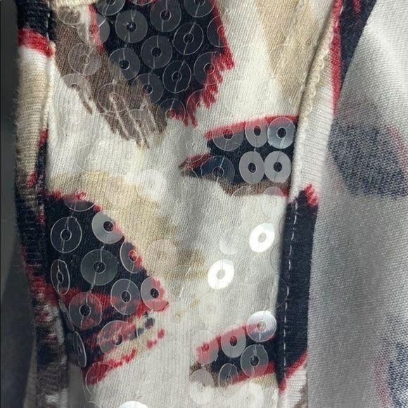 Chico’s Sequin Animal Print Hi/low Tank Size Small - Picture 8 of 8